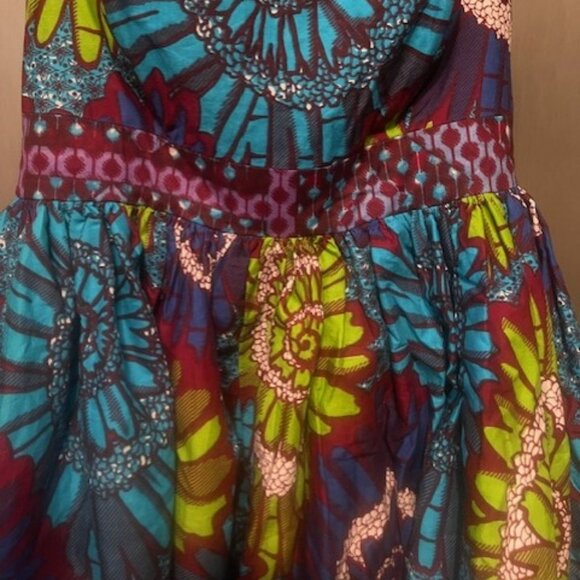 Sika Strapless Fit & Flare Dress - Floral Ghanian Print - Picture 8 of 16